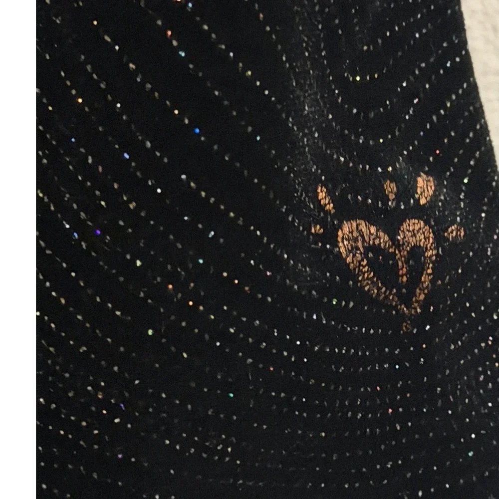 Justice Active Girls Black Velvet Floral Glitter Gymnastics Leotard Size 14